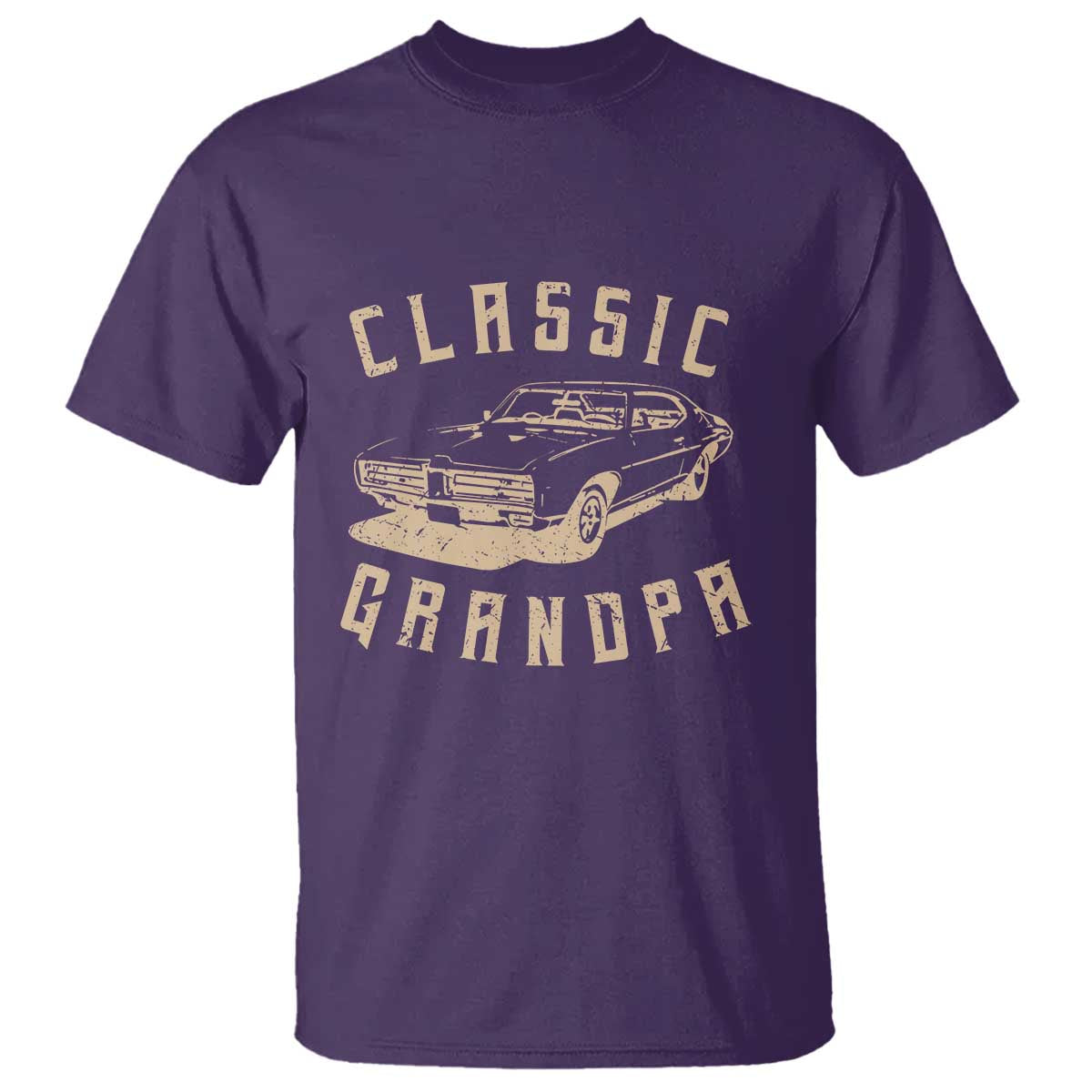 Funny Grandpa Classic Car Graphic T Shirt TS10 Purple Print Your Wear