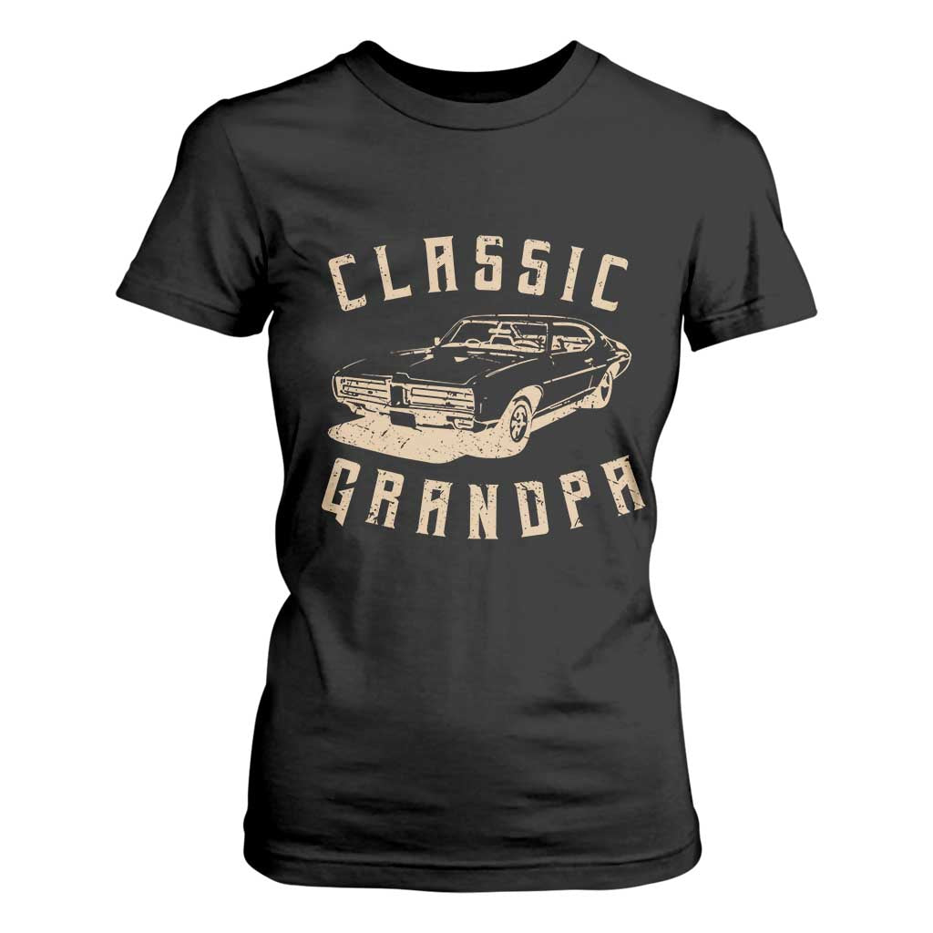 Funny Grandpa Classic Car Graphic T Shirt For Women TS10 Black Print Your Wear