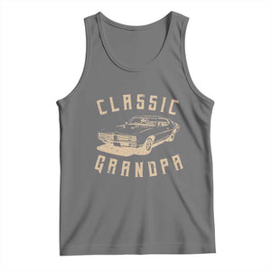 Funny Grandpa Classic Car Graphic Tank Top TS10 Black Heather Print Your Wear