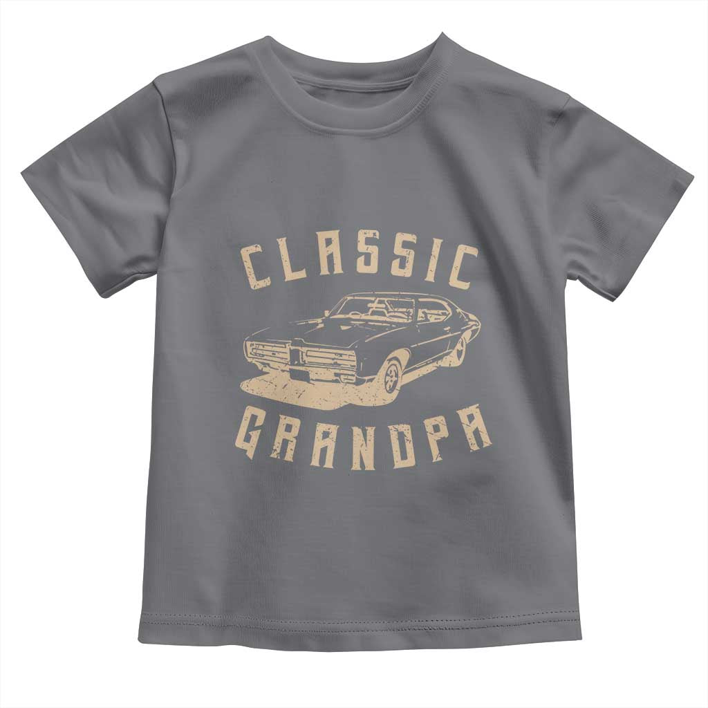 Funny Grandpa Classic Car Graphic Toddler T Shirt TS10 Charcoal Print Your Wear