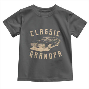 Funny Grandpa Classic Car Graphic Toddler T Shirt TS10 Dark Heather Print Your Wear