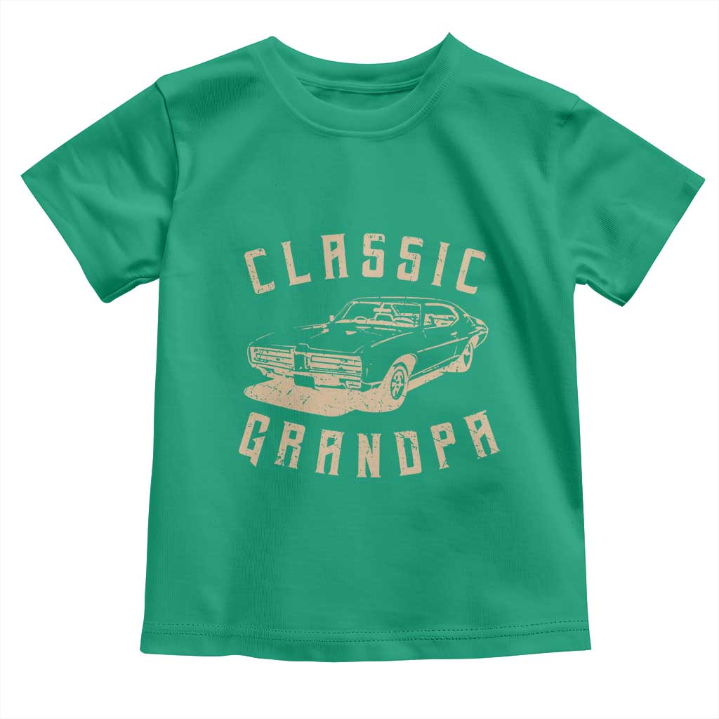 Funny Grandpa Classic Car Graphic Toddler T Shirt TS10 Irish Green Print Your Wear