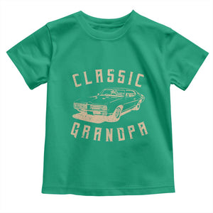 Funny Grandpa Classic Car Graphic Toddler T Shirt TS10 Irish Green Print Your Wear