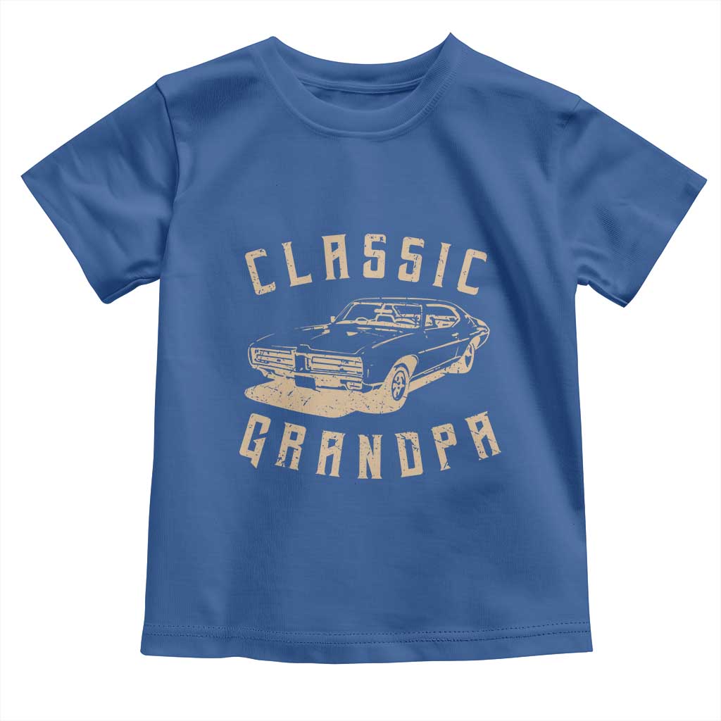 Funny Grandpa Classic Car Graphic Toddler T Shirt TS10 Royal Blue Print Your Wear
