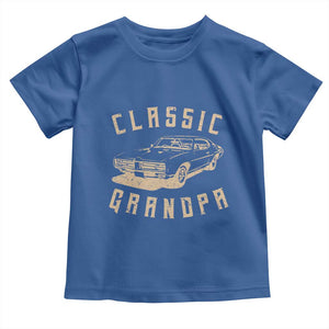 Funny Grandpa Classic Car Graphic Toddler T Shirt TS10 Royal Blue Print Your Wear
