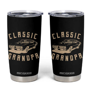 Funny Grandpa Classic Car Graphic Tumbler Cup TS10 Black Print Your Wear