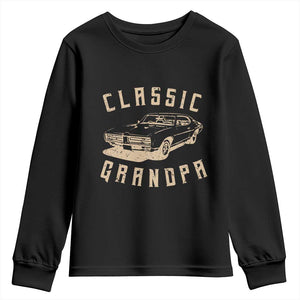Funny Grandpa Classic Car Graphic Youth Sweatshirt TS10 Black Print Your Wear