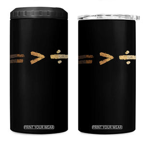 Equality Is Better than Division 4 in 1 Can Cooler Tumbler Equal Rights Math Symbol TS10 One Size: 16 oz Black Print Your Wear