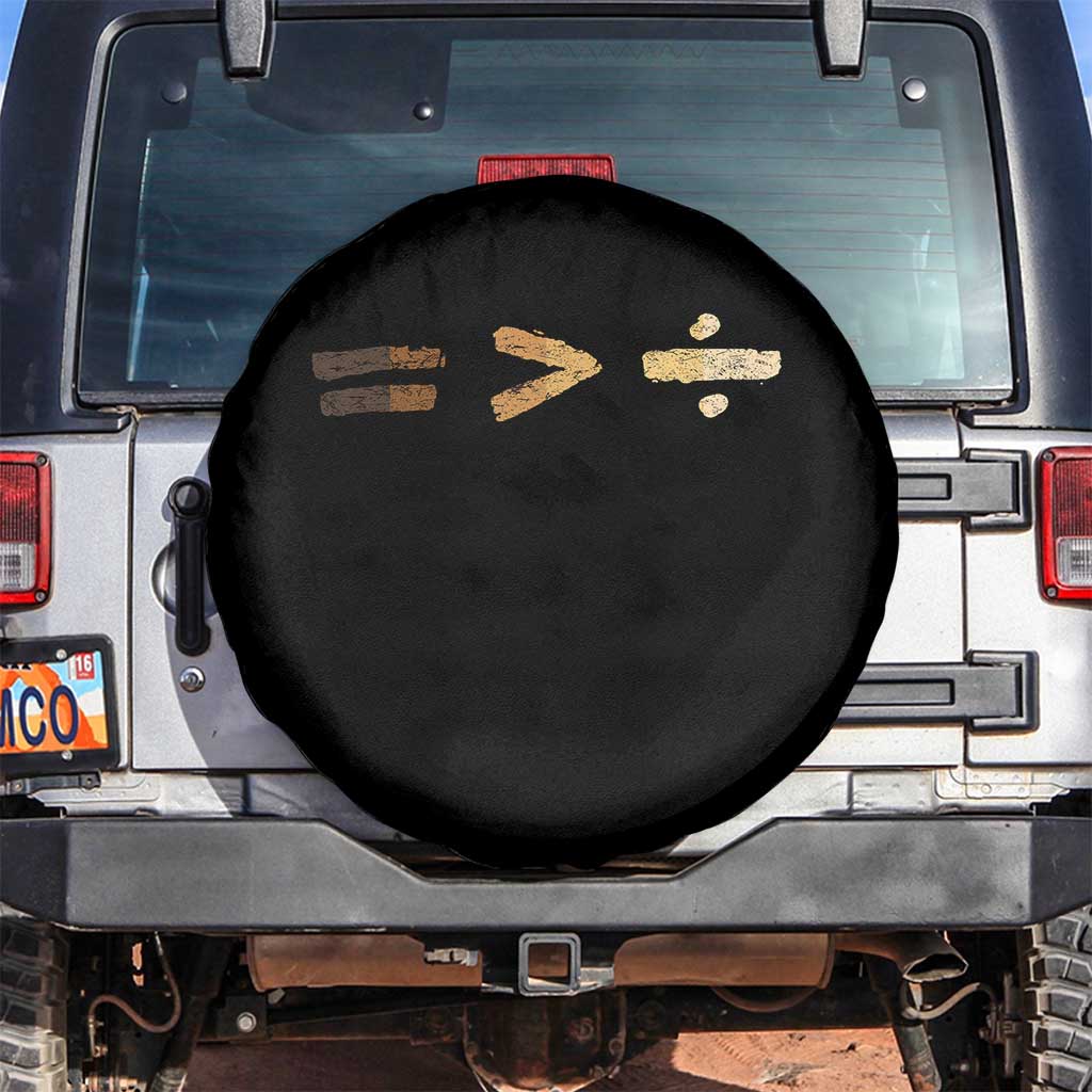 Equality Is Better than Division Spare Tire Cover Equal Rights Math Symbol TS10 No hole Black Print Your Wear