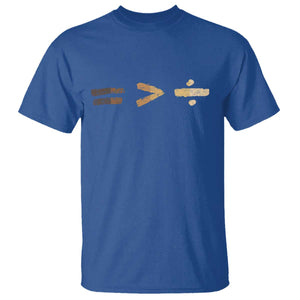Equality Is Better than Division T Shirt Equal Rights Math Symbol TS10 Royal Blue Print Your Wear