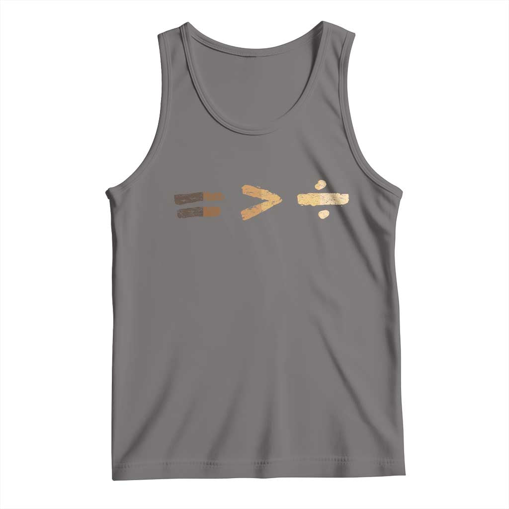 Equality Is Better than Division Tank Top Equal Rights Math Symbol TS10 Deep Heather Print Your Wear