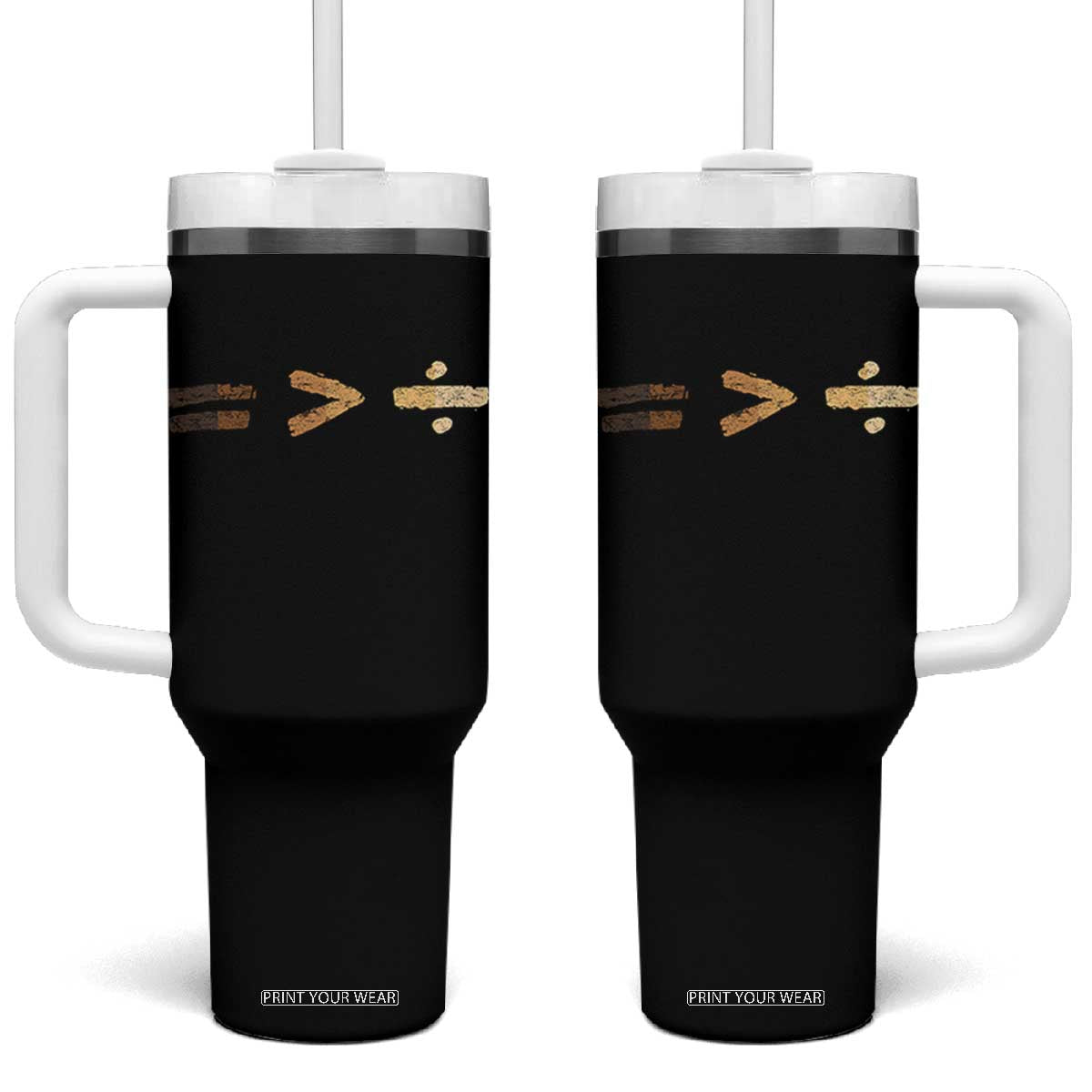 Equality Is Better than Division Tumbler With Handle Equal Rights Math Symbol TS10 One Size: 40 oz Black Print Your Wear