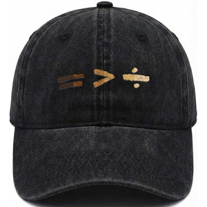 Equality Is Better than Division Washed Cotton Baseball Cap Equal Rights Math Symbol TS10 Print Your Wear
