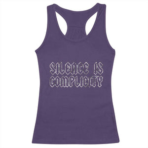 Silence Is Complicity Racerback Tank Top Political Resist Protest TS10 Purple Print Your Wear