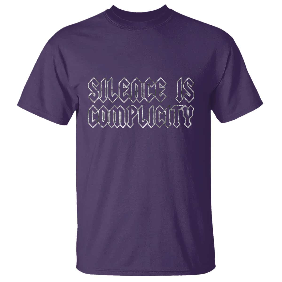 Silence Is Complicity T Shirt Political Resist Protest TS10 Purple Print Your Wear