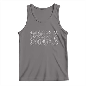 Silence Is Complicity Tank Top Political Resist Protest TS10 Deep Heather Print Your Wear