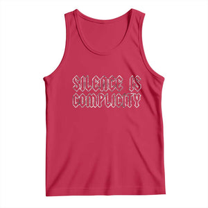 Silence Is Complicity Tank Top Political Resist Protest TS10 Red Print Your Wear