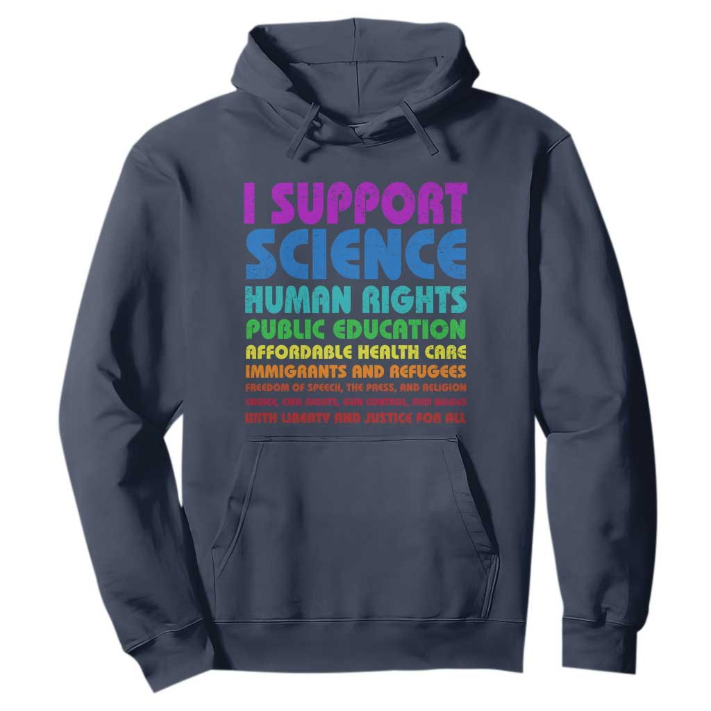 I Support Progressive Liberal Democratic Causes Protest Hoodie TS10 Navy Print Your Wear