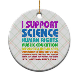 I Support Progressive Liberal Democratic Causes Protest Ceramic Ornament TS10 1pc Christmas Plaid Print Your Wear