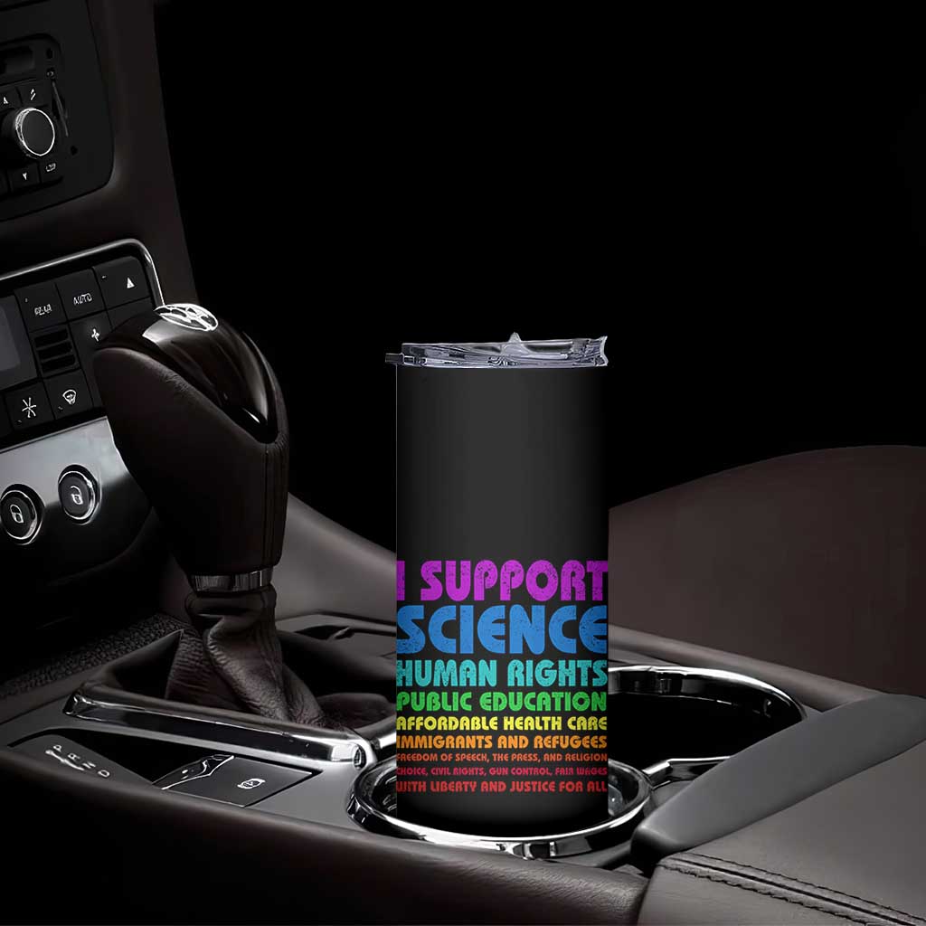 I Support Progressive Liberal Democratic Causes Protest Skinny Tumbler TS10 Print Your Wear