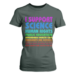 I Support Progressive Liberal Democratic Causes Protest T Shirt For Women TS10 Dark Forest Green Print Your Wear