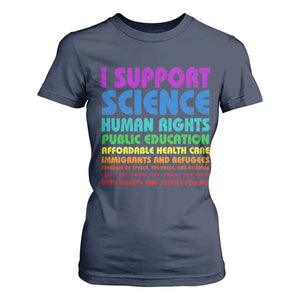 I Support Progressive Liberal Democratic Causes Protest T Shirt For Women TS10 Navy Print Your Wear