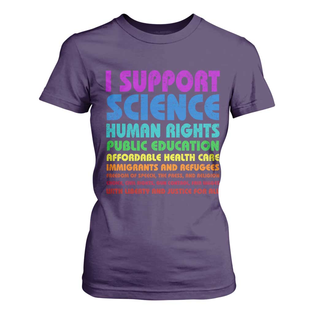 I Support Progressive Liberal Democratic Causes Protest T Shirt For Women TS10 Purple Print Your Wear