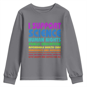 I Support Progressive Liberal Democratic Causes Protest Youth Sweatshirt TS10 Charcoal Print Your Wear