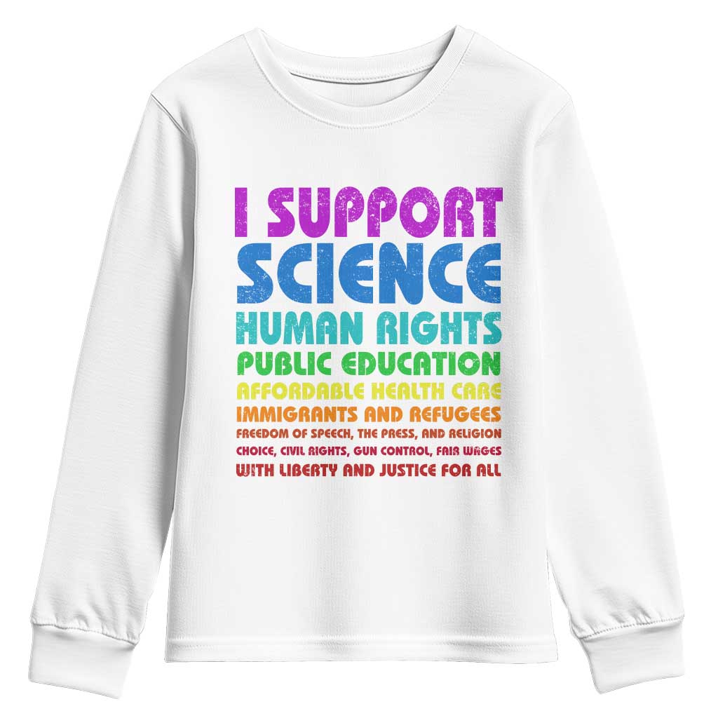 I Support Progressive Liberal Democratic Causes Protest Youth Sweatshirt TS10 White Print Your Wear