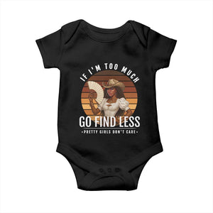 Black History African Melanin Cowgirl Baby Onesie Country Girls African American Western Tribute TS10 Black Print Your Wear