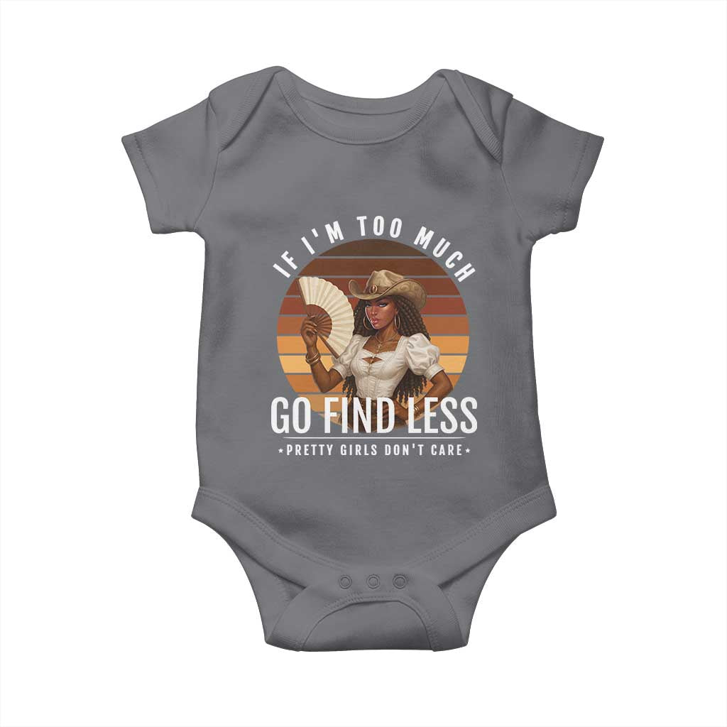 Black History African Melanin Cowgirl Baby Onesie Country Girls African American Western Tribute TS10 Charcoal Print Your Wear
