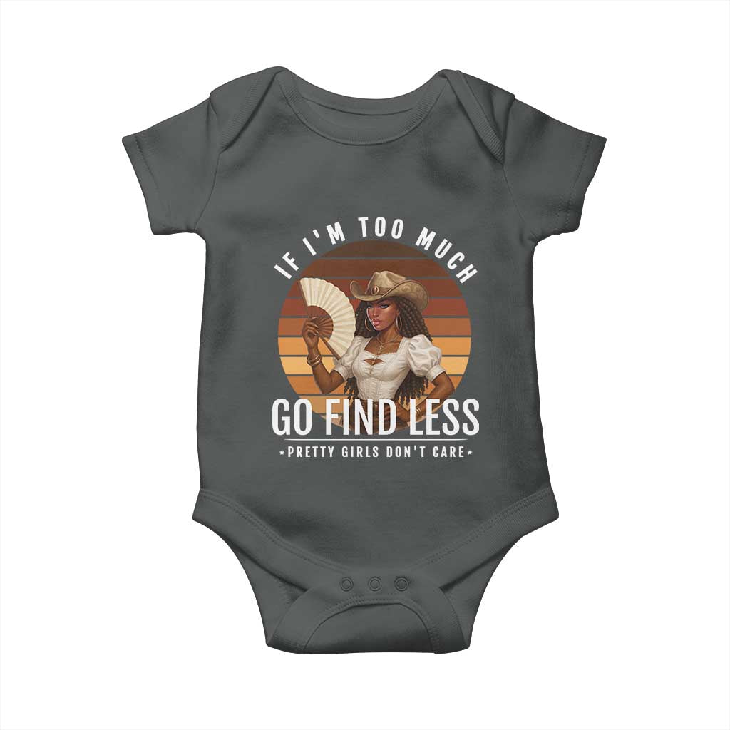 Black History African Melanin Cowgirl Baby Onesie Country Girls African American Western Tribute TS10 Dark Heather Print Your Wear