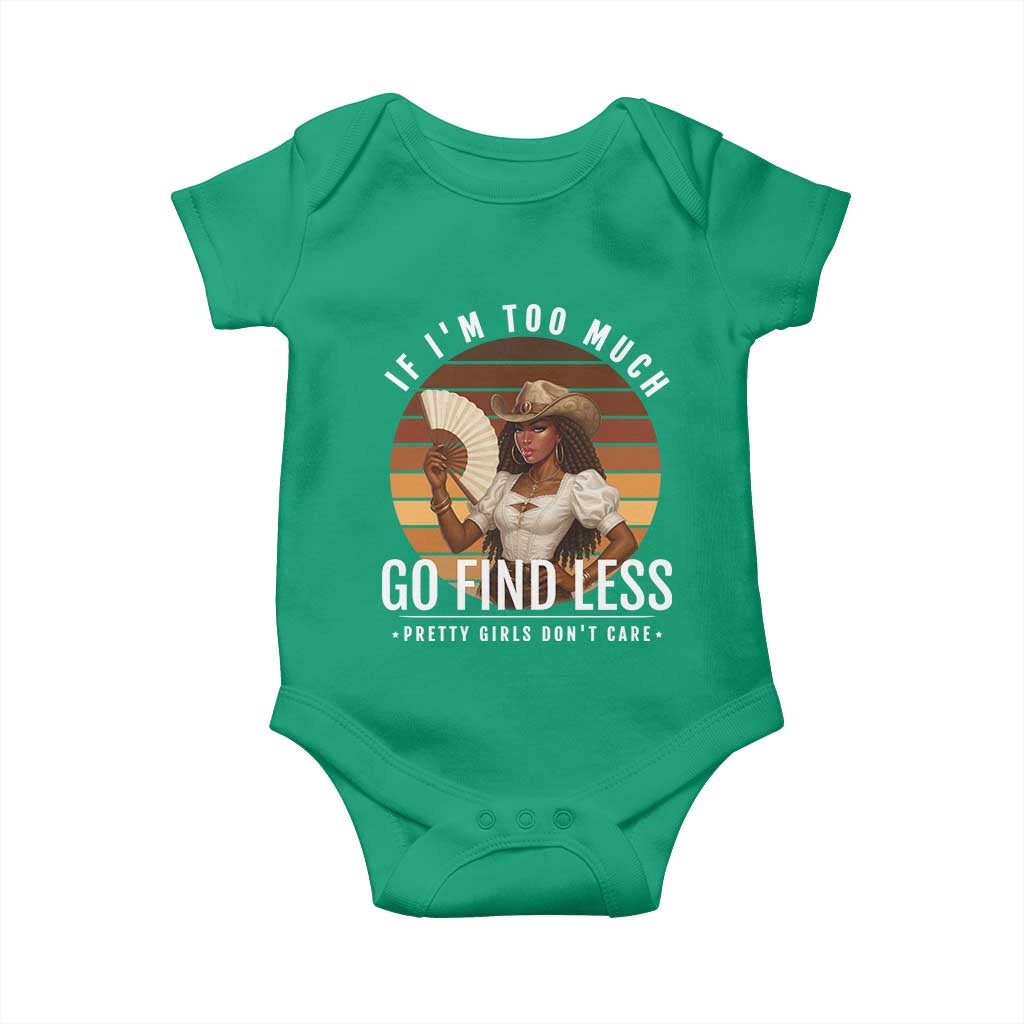 Black History African Melanin Cowgirl Baby Onesie Country Girls African American Western Tribute TS10 Irish Green Print Your Wear