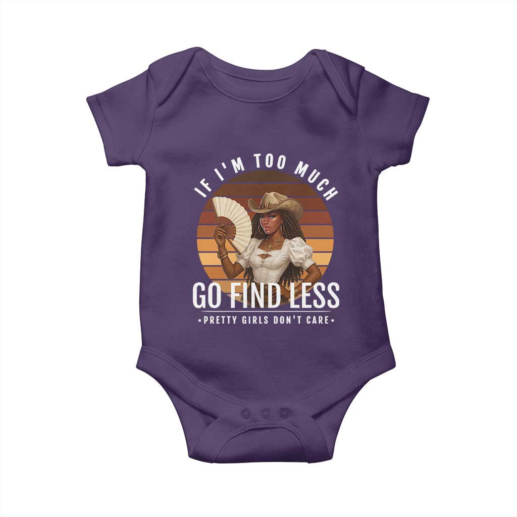 Black History African Melanin Cowgirl Baby Onesie Country Girls African American Western Tribute TS10 Purple Print Your Wear