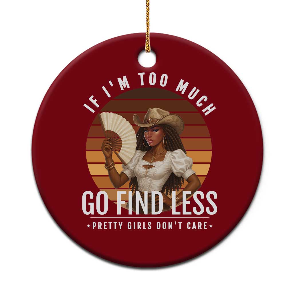 Black History African Melanin Cowgirl Ceramic Ornament Country Girls African American Western Tribute TS10 1pc Red Print Your Wear