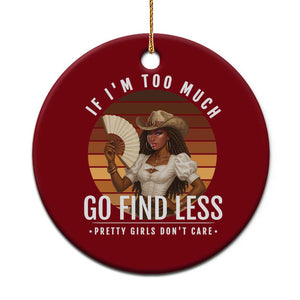 Black History African Melanin Cowgirl Ceramic Ornament Country Girls African American Western Tribute TS10 1pc Red Print Your Wear