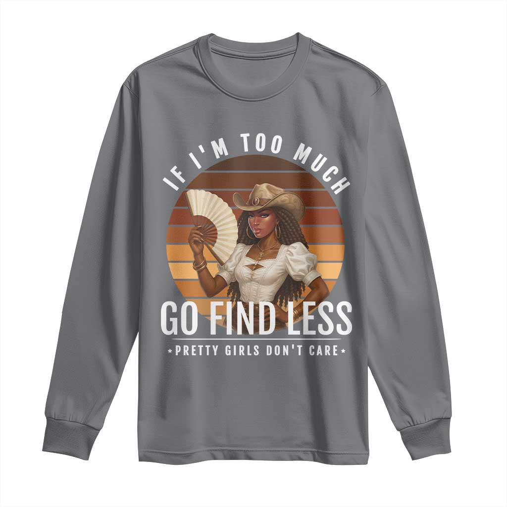 Black History African Melanin Cowgirl Long Sleeve Shirt Country Girls African American Western Tribute TS10 Charcoal Print Your Wear