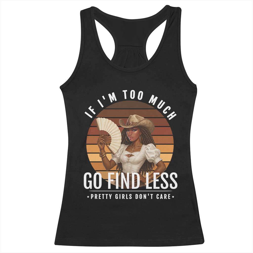 Black History African Melanin Cowgirl Racerback Tank Top Country Girls African American Western Tribute TS10 Black Print Your Wear