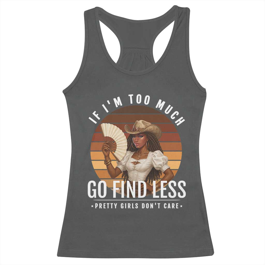 Black History African Melanin Cowgirl Racerback Tank Top Country Girls African American Western Tribute TS10 Dark Heather Print Your Wear