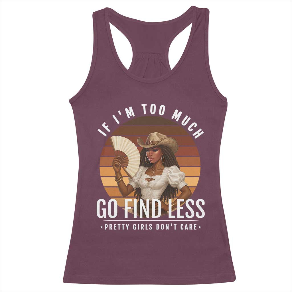 Black History African Melanin Cowgirl Racerback Tank Top Country Girls African American Western Tribute TS10 Maroon Print Your Wear