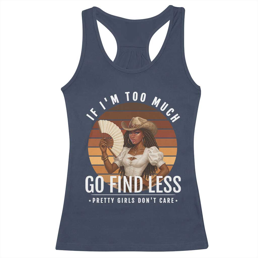 Black History African Melanin Cowgirl Racerback Tank Top Country Girls African American Western Tribute TS10 Navy Print Your Wear