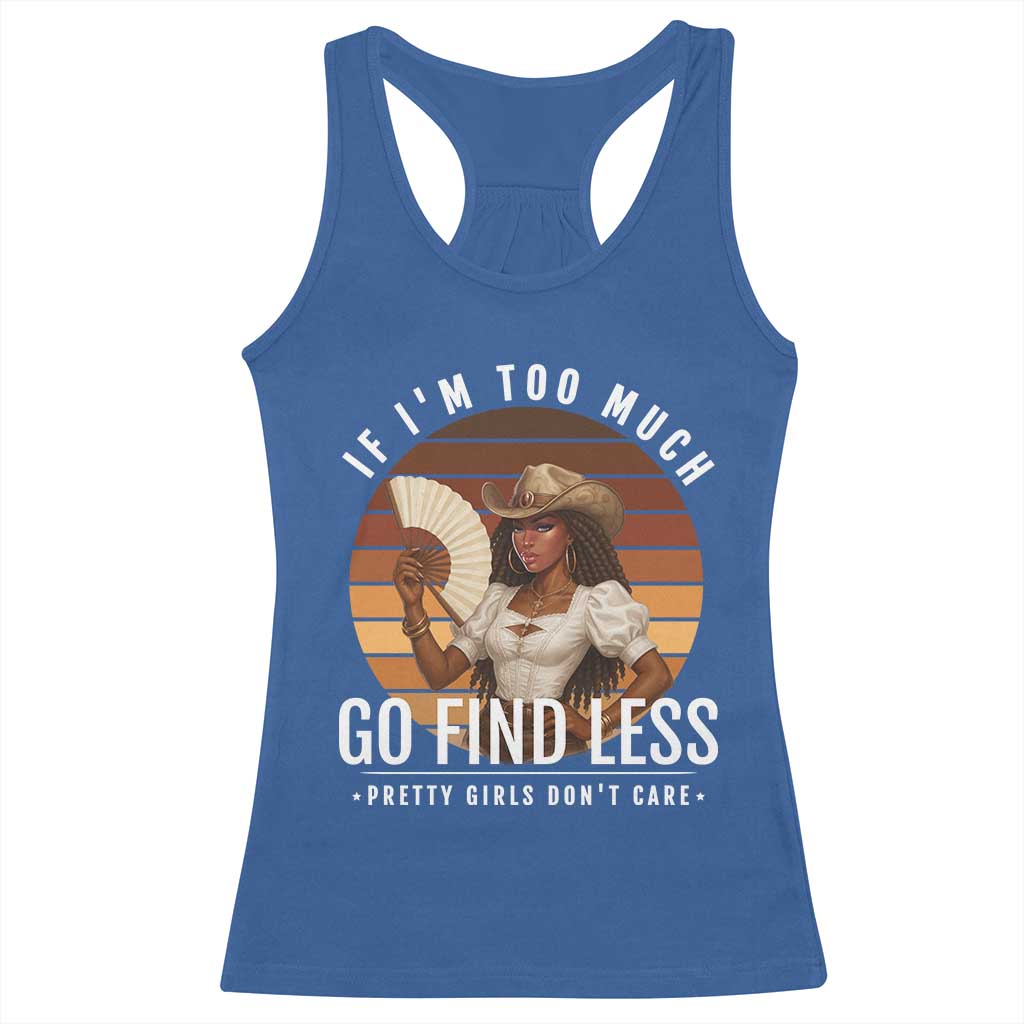 Black History African Melanin Cowgirl Racerback Tank Top Country Girls African American Western Tribute TS10 Royal Blue Print Your Wear