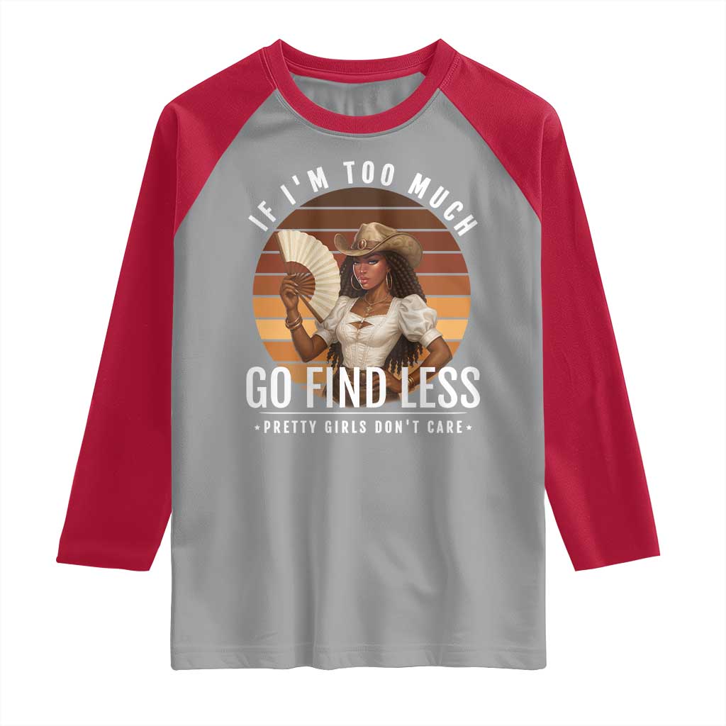 Black History African Melanin Cowgirl Raglan Shirt Country Girls African American Western Tribute TS10 Sport Gray Red Print Your Wear