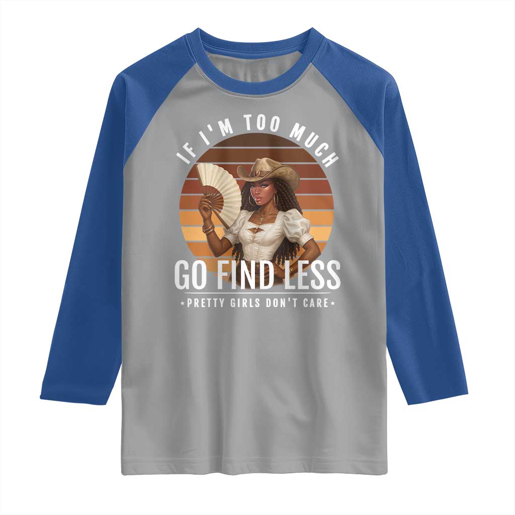 Black History African Melanin Cowgirl Raglan Shirt Country Girls African American Western Tribute TS10 Sport Gray Royal Print Your Wear