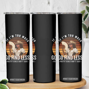 Black History African Melanin Cowgirl Skinny Tumbler Country Girls African American Western Tribute TS10 Print Your Wear