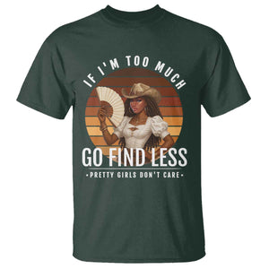 Black History African Melanin Cowgirl T Shirt Country Girls African American Western Tribute TS10 Dark Forest Green Print Your Wear