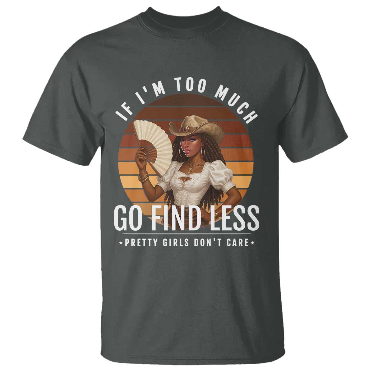 Black History African Melanin Cowgirl T Shirt Country Girls African American Western Tribute TS10 Dark Heather Print Your Wear