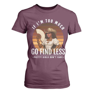 Black History African Melanin Cowgirl T Shirt For Women Country Girls African American Western Tribute TS10 Maroon Print Your Wear