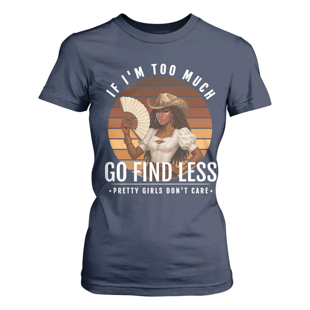 Black History African Melanin Cowgirl T Shirt For Women Country Girls African American Western Tribute TS10 Navy Print Your Wear