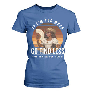 Black History African Melanin Cowgirl T Shirt For Women Country Girls African American Western Tribute TS10 Royal Blue Print Your Wear